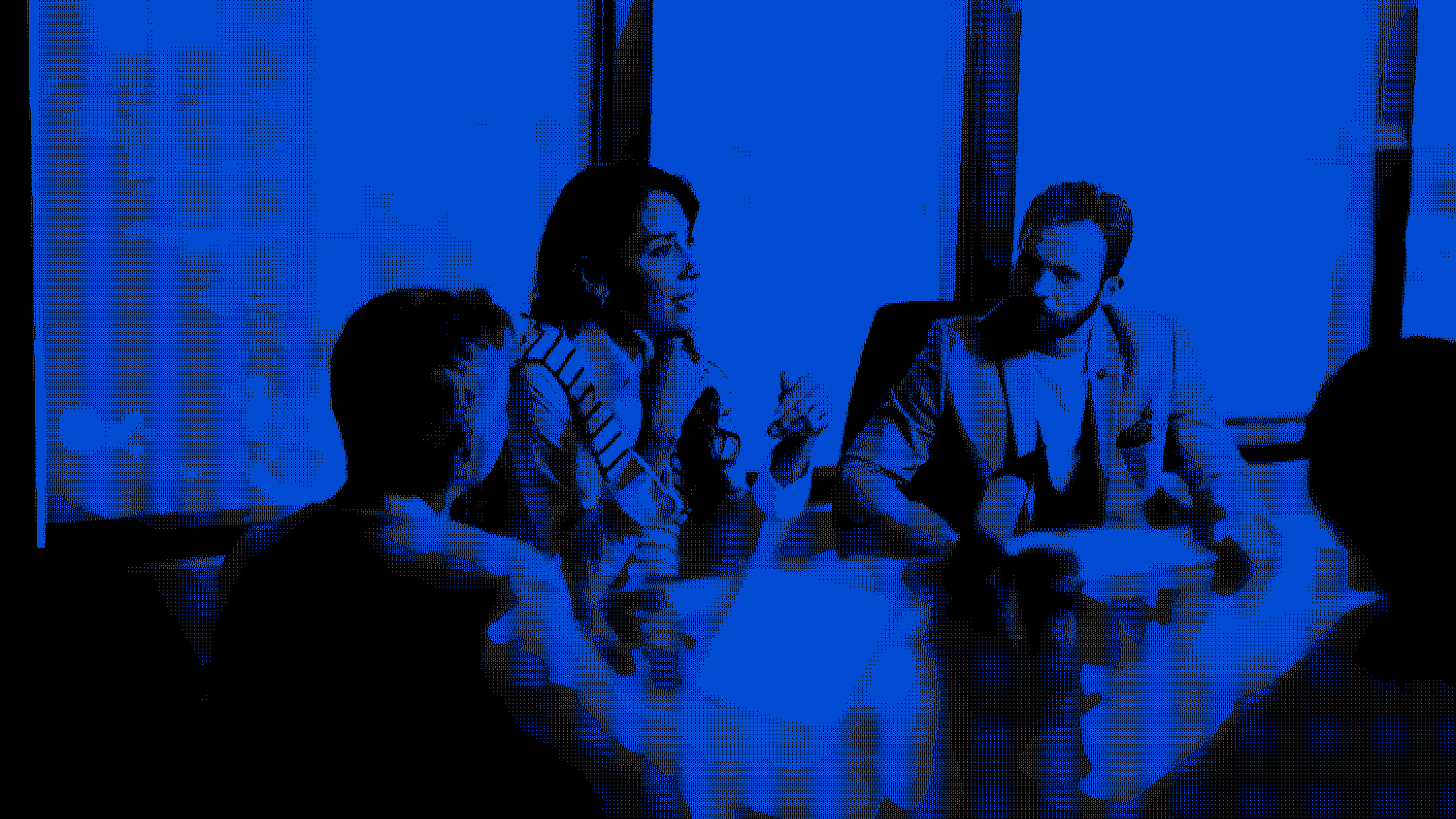 Meeting, woman and collaboration with colleagues, boardroom and discussion for stats, team and company. Corporate, employees and people with info for business, planning and communication for updates