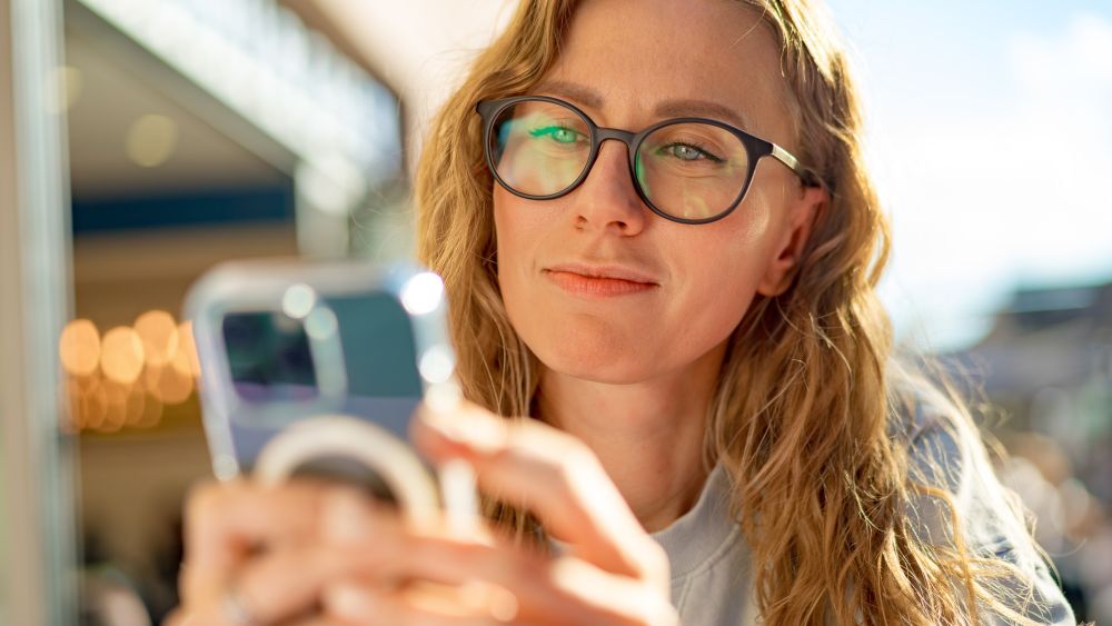 Women using smart phone