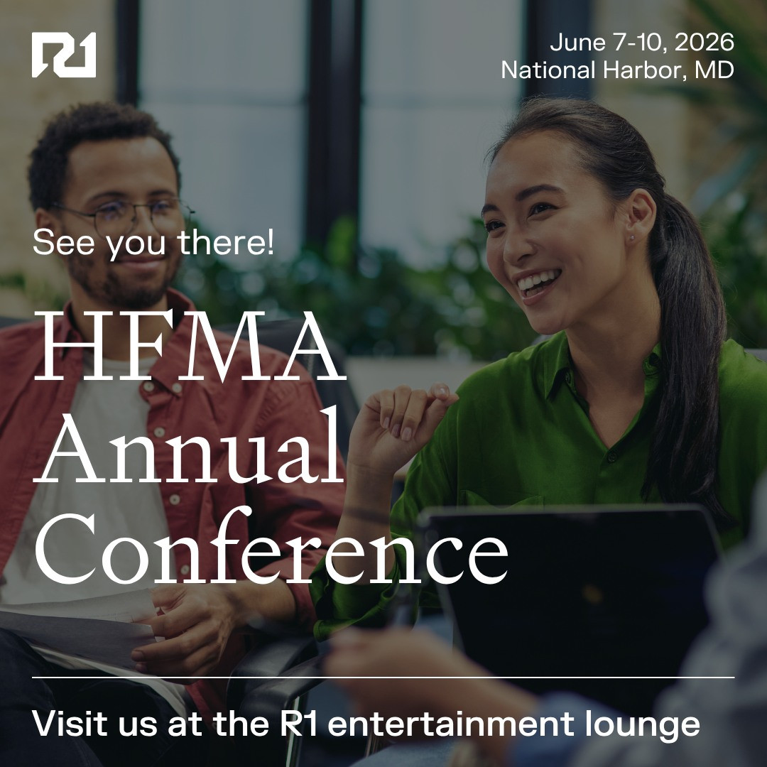 Visit the R1 entertainment lounge at HFMA Annual Conference (AC26)