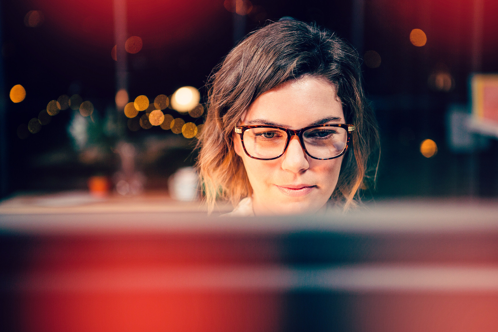 Businesswoman sitting in office