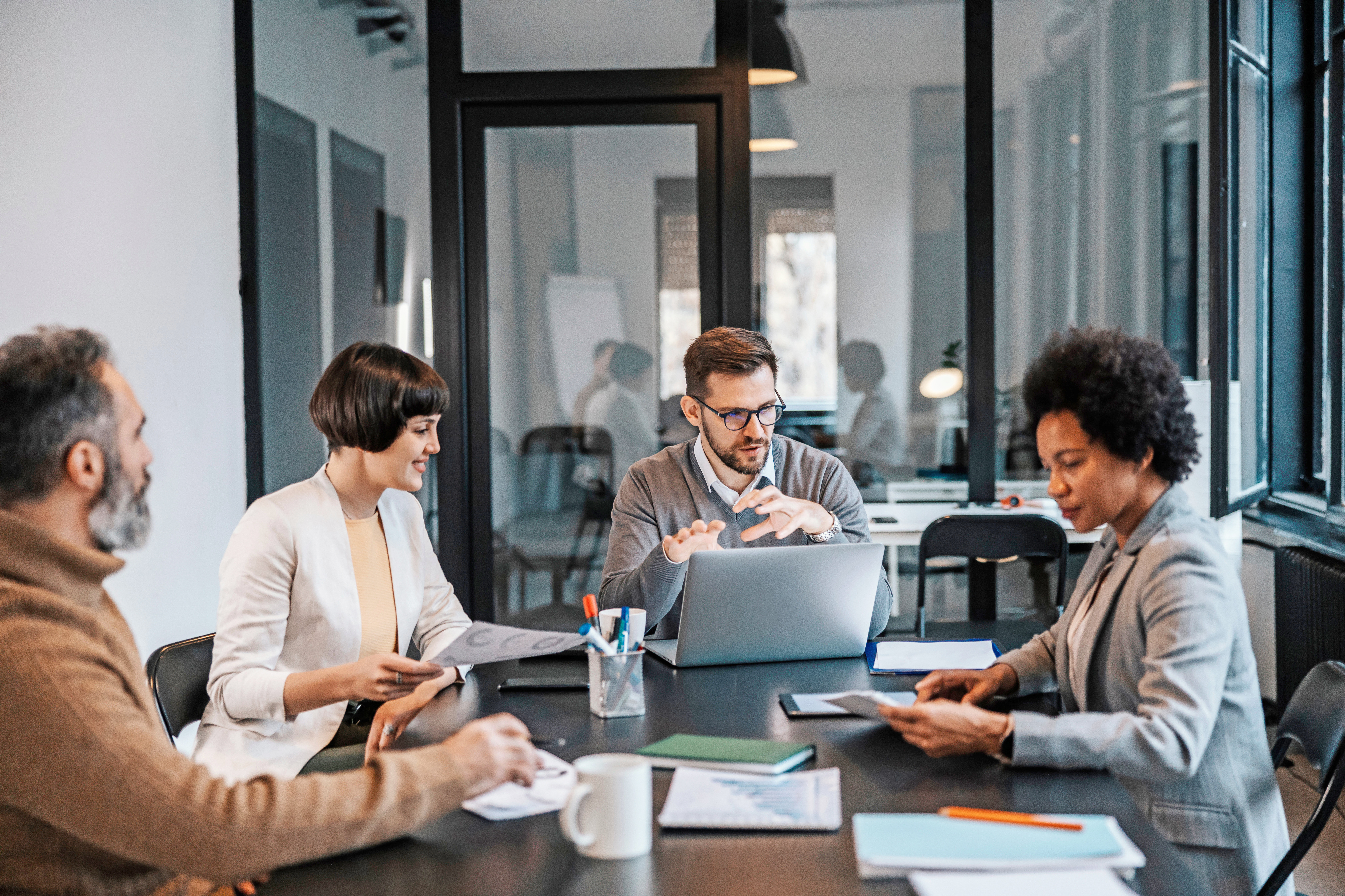 Healthcare technology leaders reviewing data and planning enterprise digital health solutions.