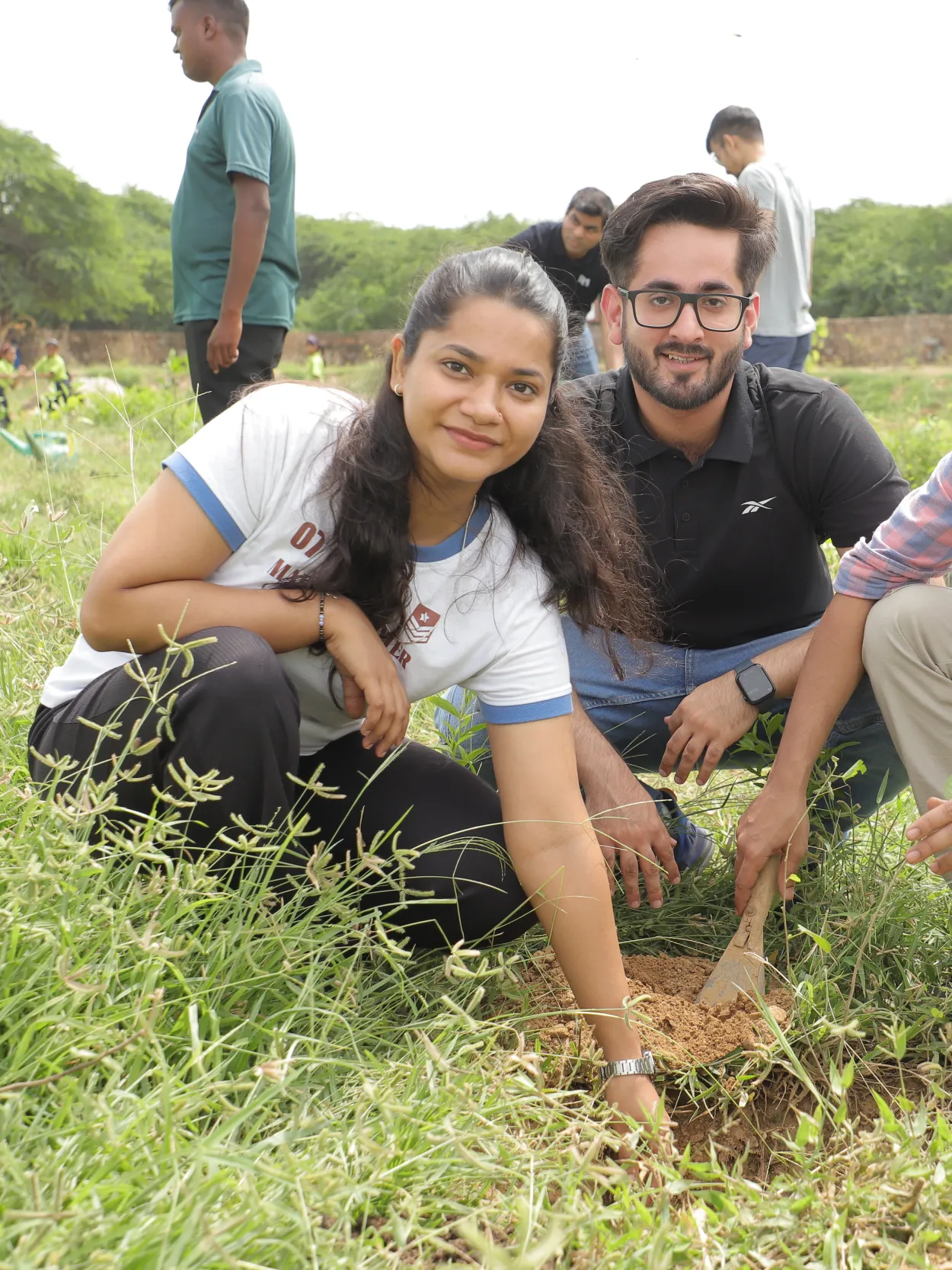 Volunteers at a helping hands event