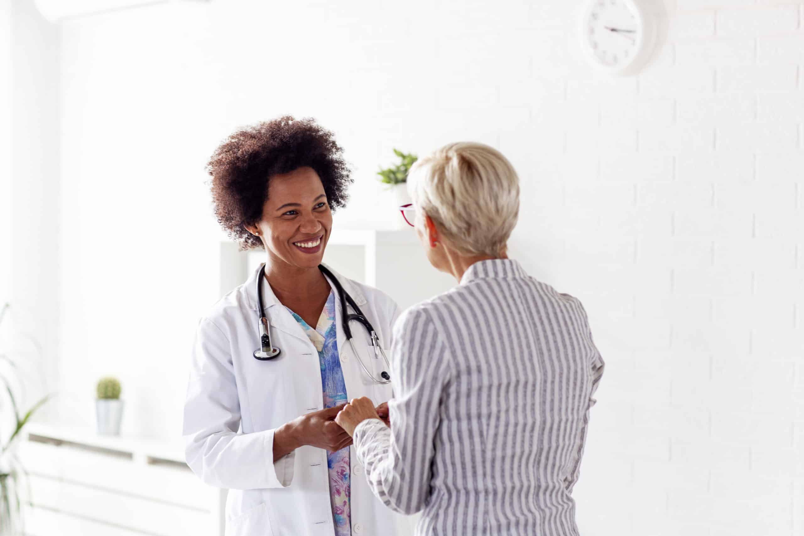 Doctor talking with a patient