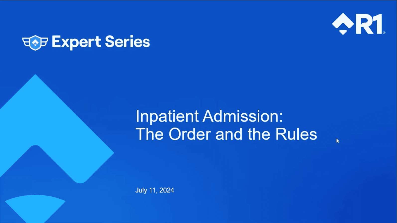 Inpatient Admission-The Order and the Rules