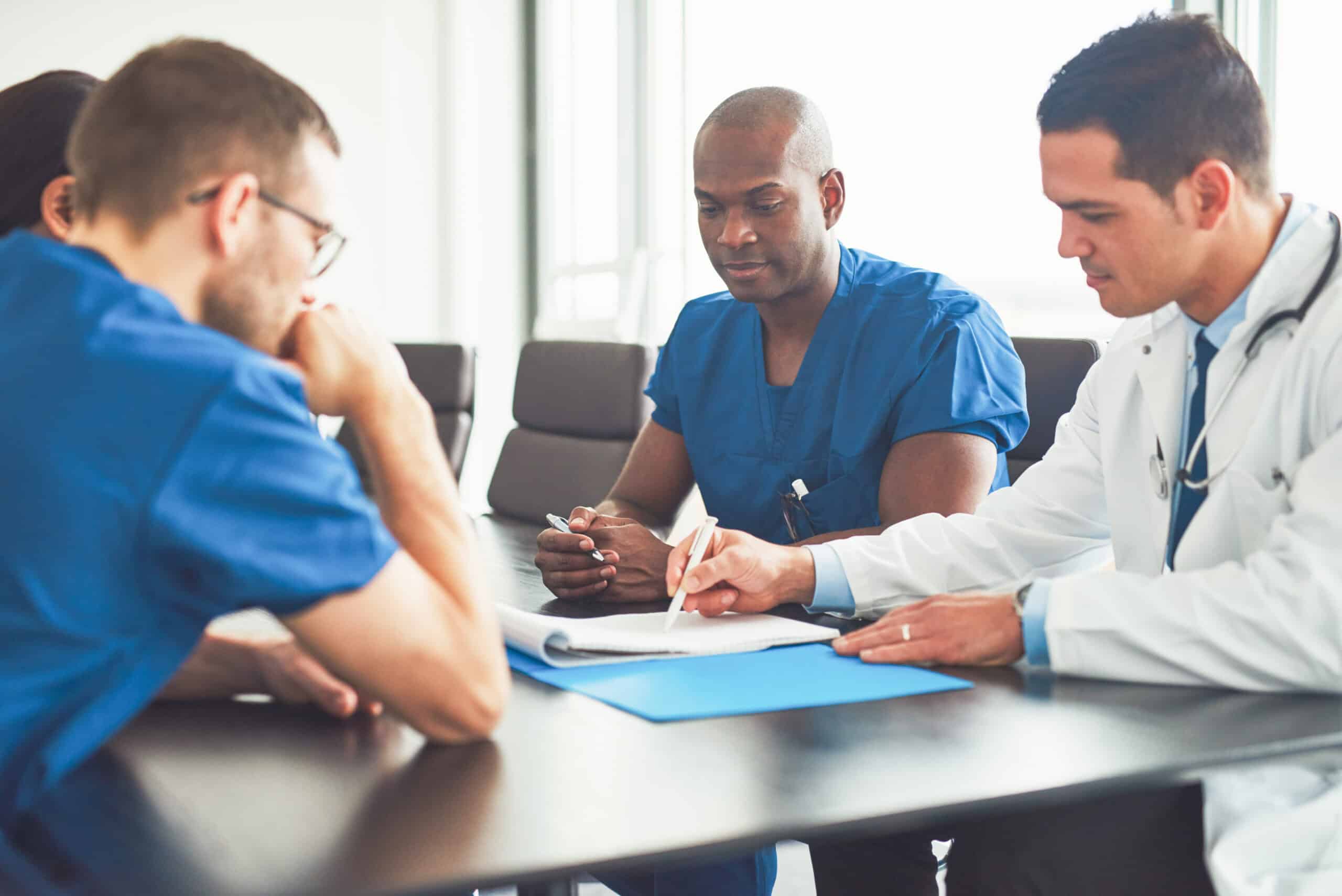 Young medical personal people